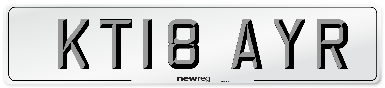 KT18 AYR Number Plate from New Reg